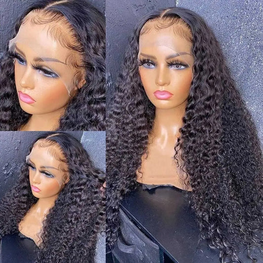 Curly Hair Invisible HD Lace Wigs Deep Wave HD Transparent Lace Wigs